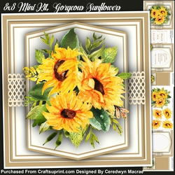 8x8 Mini Kit, Gorgeous Sunflowers