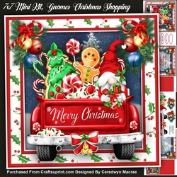 7x7 Mini Kit, Gnomes Christmas Shopping