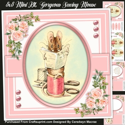 8x8 Mini Kit, Gorgeous Sewing Mouse ( Pyramid )