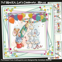7x7 Mini Kit , Lets Celebrate , Mouse
