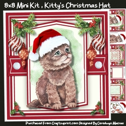 8x8 Mini Kit, Kittys Christmas Hat