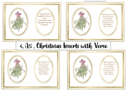  4, A5, Christmas Inserts With Verse