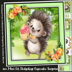 8x8 Mini Kit, Hedgehogs Cupcake Surprise