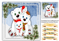 8x8 Gorgeous Polar Bear Family