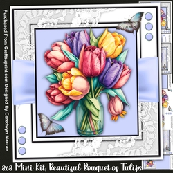 8x8 Mini Kit, Beautiful  Bouquet of Tulips