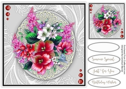 8x8 Beautiful Mixed Flowers