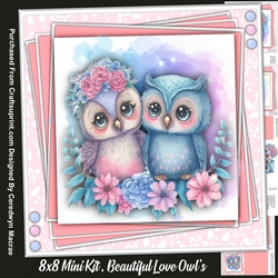 8x8 Mini Kit, Beautiful Love Owls