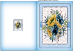 A5, Print and Fold ,Summer Sunflowers