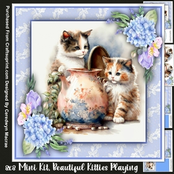 8x8 Mini Kit, Beautiful Kitties Playing