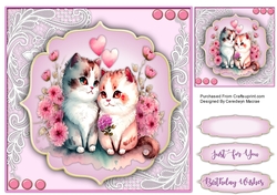 8x8 Gorgeous Cuddling Kittys
