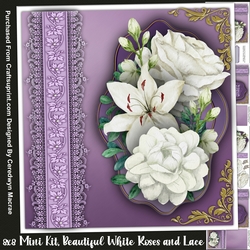 8x8 Mini Kit, Beautiful White Roses and Lace