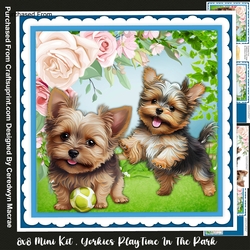 8x8 Mini Kit, Yorkies Play time in the Park