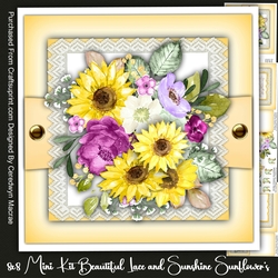 8x8 Mini Kit, Beautiful Lace and Sunshine Sunflowers