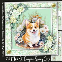 7x7 Mini Kit Gorgeous Spring Corgi