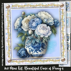 8x8 Mini Kit, Beautiful Vase of Peonys