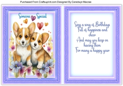 A5, Spring Pups Card and Insert