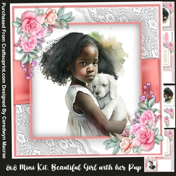 8x8 Mini KIt, Beautiful Girl and Her Pup