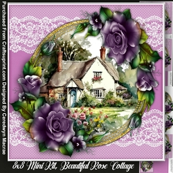 8x8 Mini Kit, Beautiful Rose Cottage