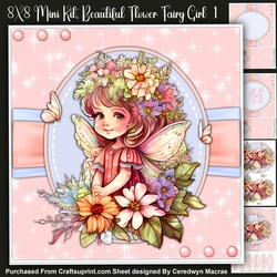8X8 Mini Kit, Beautiful Flower Fairy Girl 1