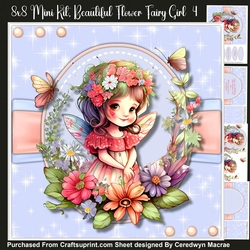 8X8 Mini Kit, Beautiful Flower Fairy Girl 4