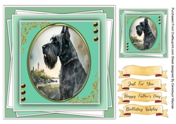 8x8 Gorgeous Giant Schnauzer Dog , 1