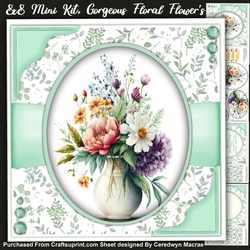 8x8 Mini Kit, Beautiful Floral Flowers , Pyramid