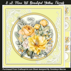 8x8 Mini Kit, Beautiful Yellow Florals