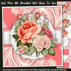 8x8 Mini Kit, Beautiful Red Roses for Love