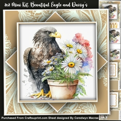 8x8 Mini Kit, beautiful Eagle and Daisys ,with Toppers