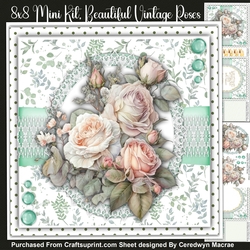8x8 Mini Kit, Beautiful Vintage Roses