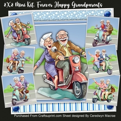 8x8 Mini Kit, Forever Happy  Grandparents