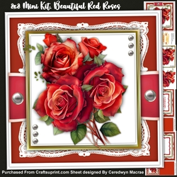 8x8 Mini Kit, Beautiful Red Roses