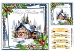 8x8 Quick Card The Christmas Cabin 1