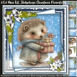 8x8 Mini Kit, Hedgehogs Christmas Presents