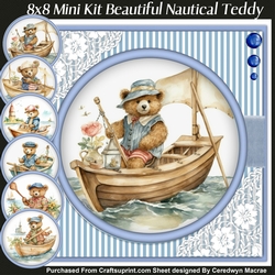 8x8 Mini Kit Beautiful Nautical Teddy