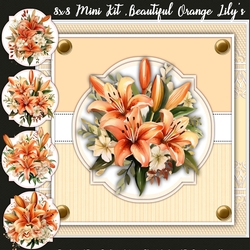 8X8 Beautiful Orange Lilys