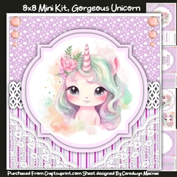 8x8 Mini Kit, Gorgeous Unicorn