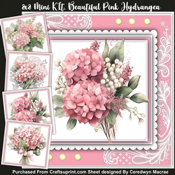 8x8 Mini Kit, Beautiful Pink Hydrangeas