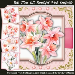8x8 Mini Kit , Beautiful Pink Daffodils