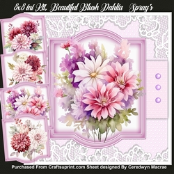 8x8 Mini Kit , Beautiful Blush Dahlia Sprays