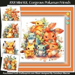 8x8 Mini Kit, Gorgeous Pokaman Friends