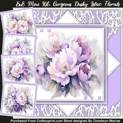 8x8 Mini Ki, Gorgeous Dusky Lilac Florals
