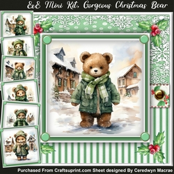 8x8 Mini Kit Gorgeous Christmas Bear