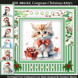 8x8 Mini Kit, Gorgeous Christmas Kittys