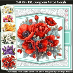 8x8 Mini Kit, Gorgeous Mixed Florals