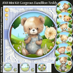 8x8 Mini Kit, Gorgeous Dandelion Teddy