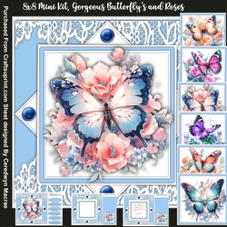8x8 Mini Kit, Gorgeous Butterflys and Roses