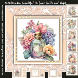 8x8 Mini Kit, Beautiful Perfume bottle and Roses