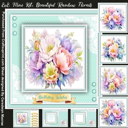 8x8 Mini Kit, Beautiful Rainbow Florals