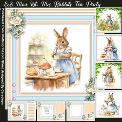 8x8 Mini Kit, Mrs Rabbits Tea Party